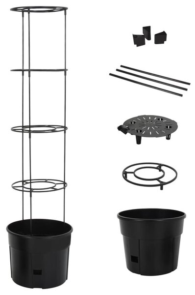 VidaXL antracitszürke polipropilén paradicsomtermesztő Ø39 x 150 cm