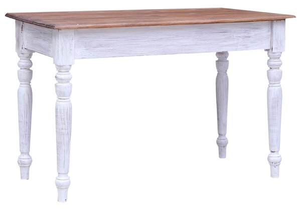 Fehér tömör mahagóni fa fiókos íróasztal 117 x 57 x 75 cm