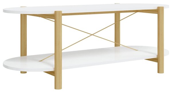 Fehér szerelt fa dohányzóasztal 110 x 48 x 40 cm