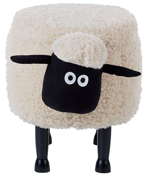 Állatos puff tárolóval SHEEP Világosbézs Bárány