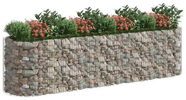Horganyzott vas gabion magaságyás 400x100x100 cm