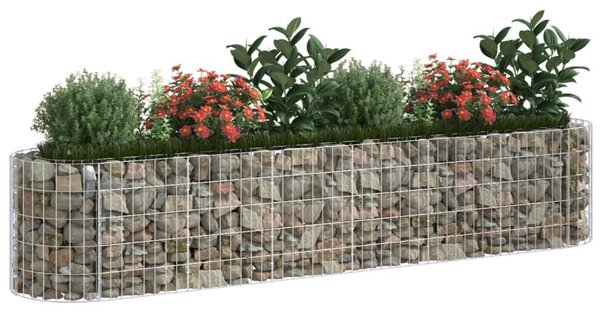 Horganyzott vas gabion magaságyás 260 x 50 x 50 cm