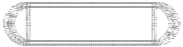 Horganyzott vas gabion magaságyás 400x100x100 cm
