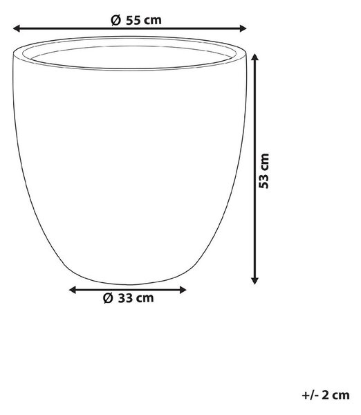 Virágcserép KANNIA 55 cm Grafitszürke