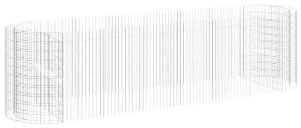 Horganyzott vas gabion magaságyás 400x100x100 cm