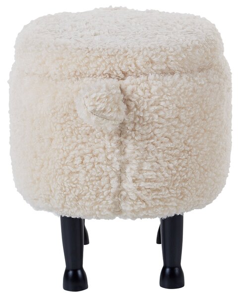 Állatos puff tárolóval SHEEP Világosbézs Bárány