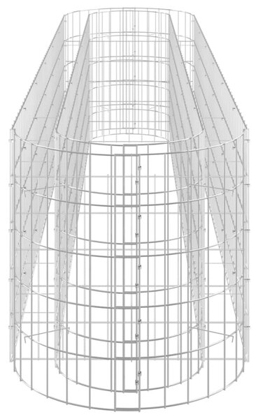 Horganyzott vas gabion magaságyás 260 x 50 x 50 cm