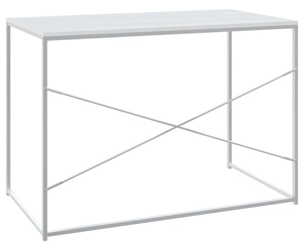 Fehér szerelt fa számítógépasztal 110 x 60 x 70 cm