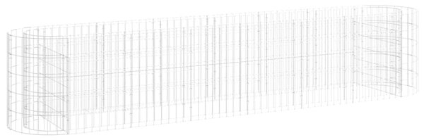 Horganyzott vas gabion magaságyás 260 x 50 x 50 cm