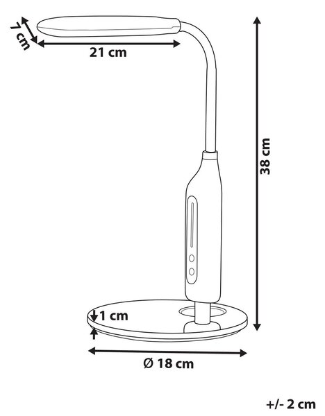LED asztali lámpa CYGNUS Dimmer funkcióval Fém Fehér