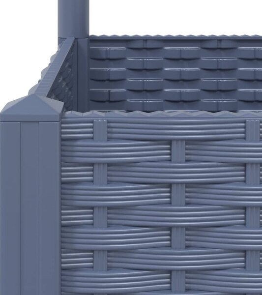 Kékszürke PP rácsos kerti ültetőláda 120 x 120 x 136 cm