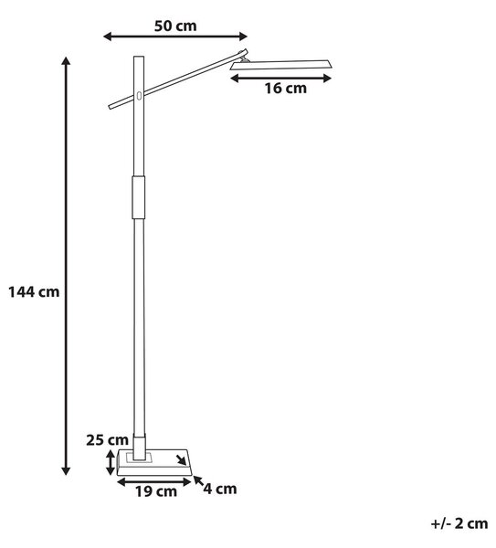 LED állólámpa AQUARIUS Dimmer funkcióval Fém Ezüst