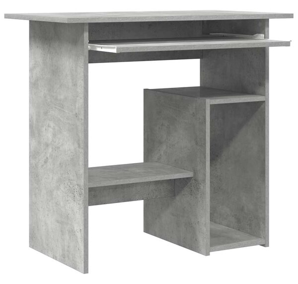 Betonszürke szerelt fa íróasztal 80 x 45 x 74 cm