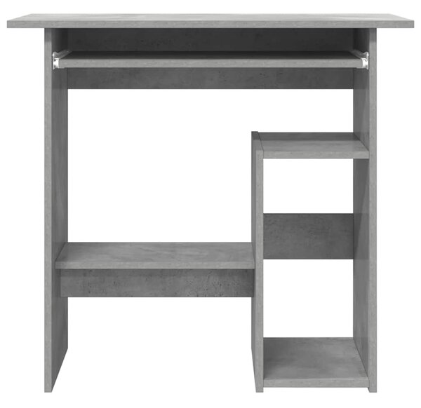 Betonszürke szerelt fa íróasztal 80 x 45 x 74 cm