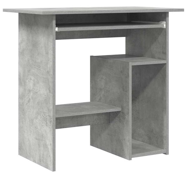 Betonszürke szerelt fa íróasztal 80 x 45 x 74 cm