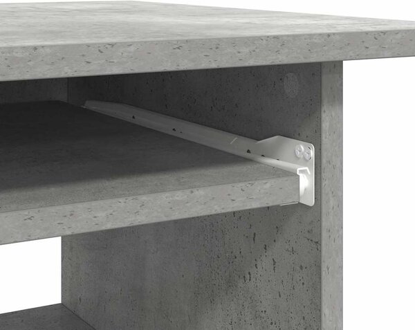 Betonszürke szerelt fa íróasztal 80 x 45 x 74 cm