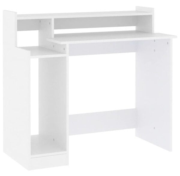 Fehér szerelt fa íróasztal LED-ekkel 97 x 45 x 90 cm
