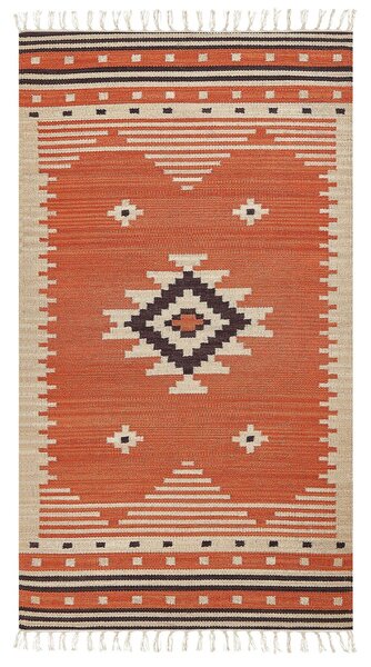 Szőnyeg GAVAR Narancssárga 80 x 150 cm Pamut Kilim