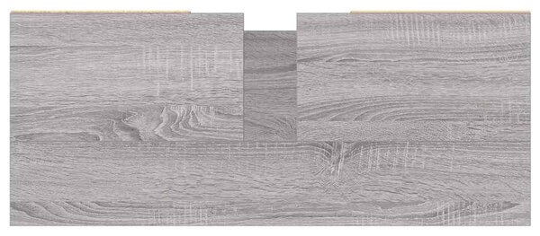 Szürke sonoma színű szerelt fa mosdószekrény 80 x 33 x 60 cm