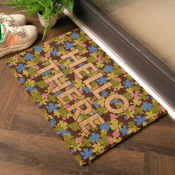 Kókuszrost lábtörlő 40x60 cm Hello There – Artsy Doormats