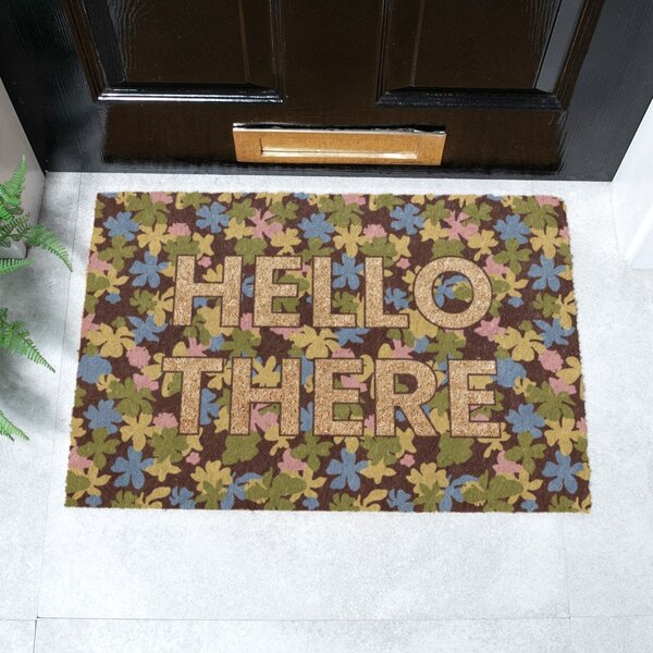Kókuszrost lábtörlő 40x60 cm Hello There – Artsy Doormats