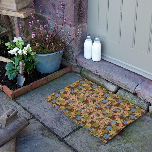 Kókuszrost lábtörlő 40x60 cm Hello There – Artsy Doormats