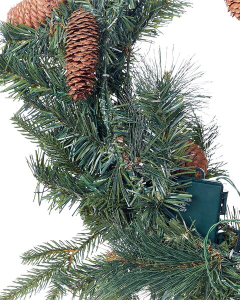 Karácsonyi koszorú LED KAMERUN 60 cm Zöld