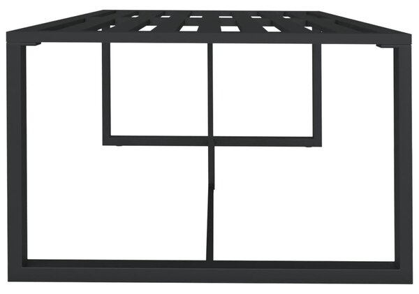Antracitszürke alumínium kültéri étkezőasztal 120 x 60 x 66 cm