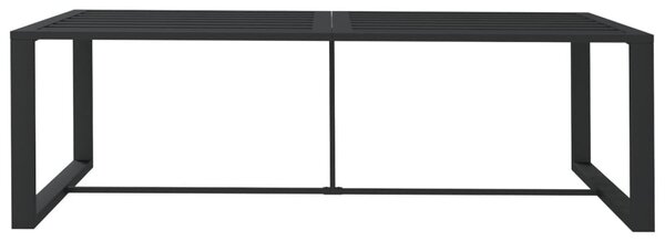 Antracitszürke alumínium kültéri étkezőasztal 120 x 60 x 66 cm