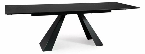 Salvadore Ceramic Bővíthető Üveg-Kerámia Étkezőasztal Fekete Sahara Noir