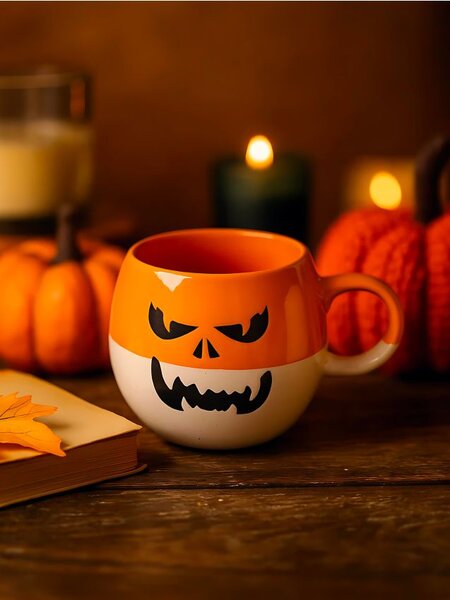Sinsay - Bögre Halloween mintával - mandarinsárga