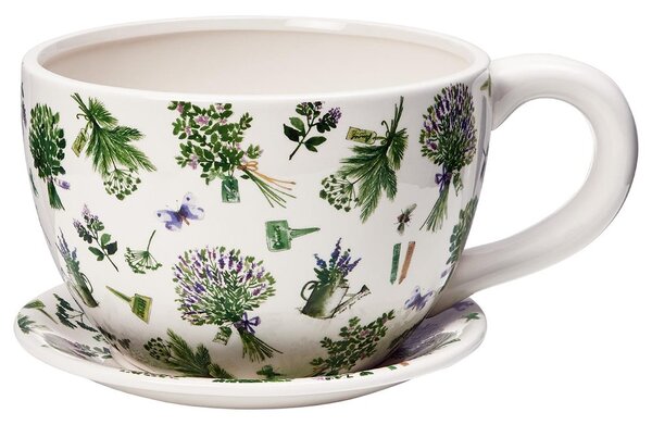 PLANT A CUP csésze alakú kaspó, levendula csokrok