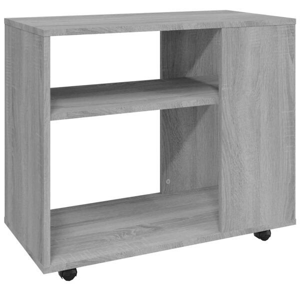 Szürke sonoma színű szerelt fa kisasztal 70 x 35 x 55 cm