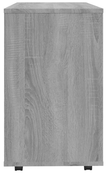 Szürke sonoma színű szerelt fa kisasztal 70 x 35 x 55 cm