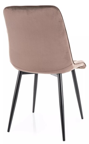 Chic étkezőszék bársony cappuccino