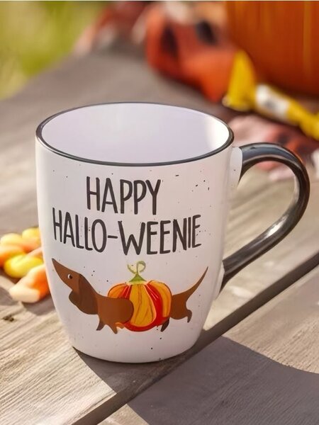 Sinsay - Kerámia bögre füllel Halloweenre - fehér