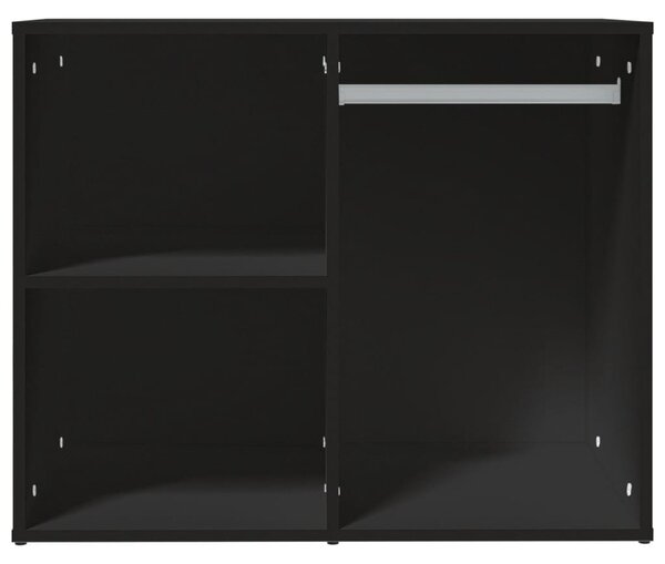 Fekete szerelt fa pipereszekrény 80 x 40 x 65 cm