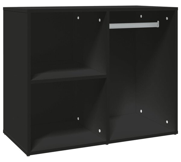 Fekete szerelt fa pipereszekrény 80 x 40 x 65 cm