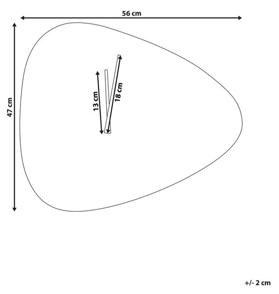 Fali óra LOKTAK 56 cm Sötétbarna