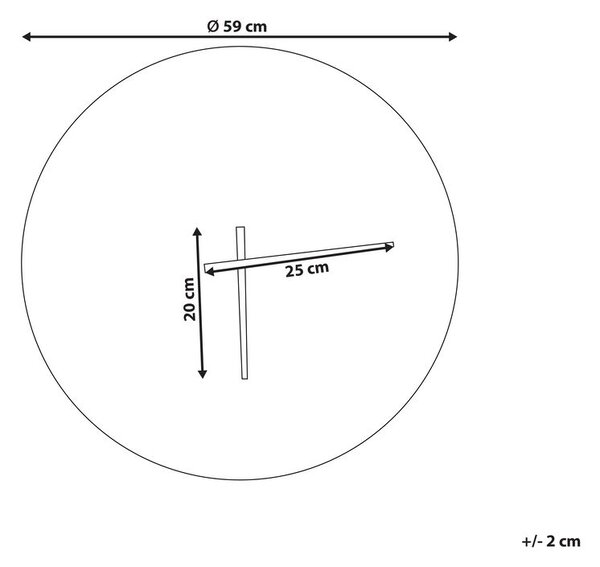 Fali óra VAIGAI 59 cm Fém Arany