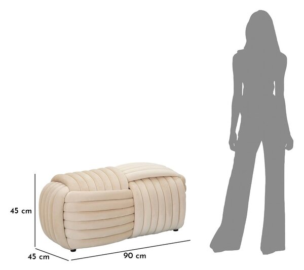 Krémszínű bársony pad Softy – Mauro Ferretti