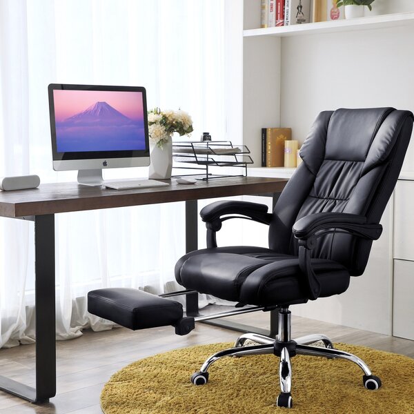Irodai szék Songmics, fekete, 65x58x(111-116) cm