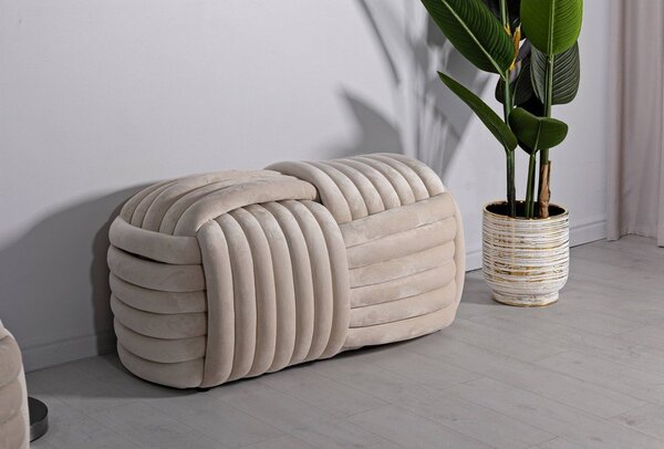 Krémszínű bársony pad Softy – Mauro Ferretti