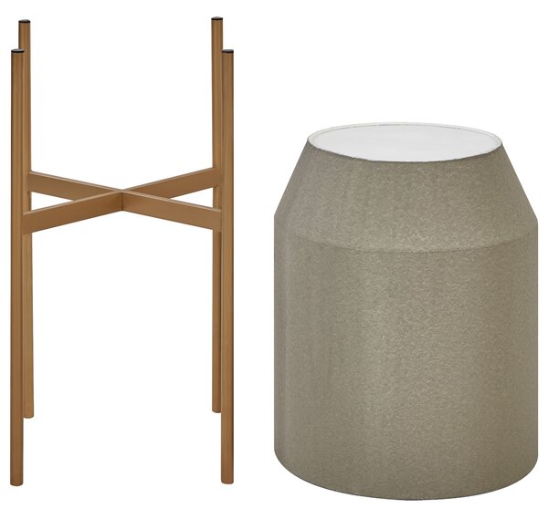 Magasított virágállvány HYBRIDUM Fém 33 cm Szürke