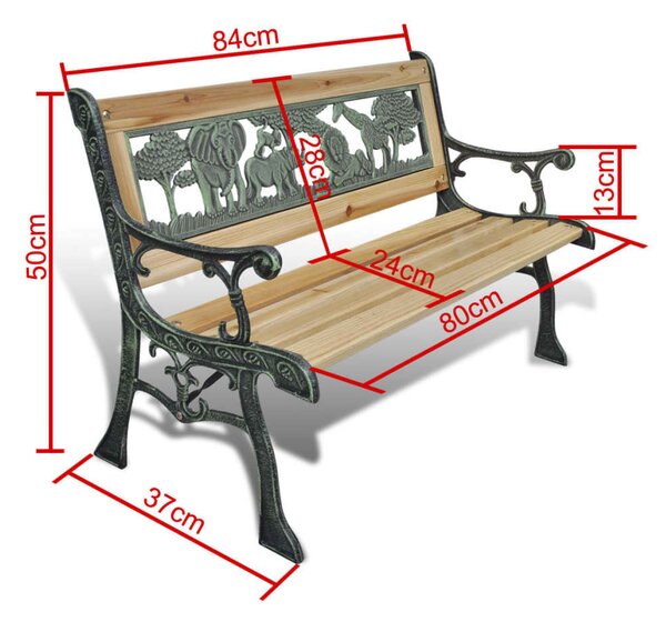 Fa kerti pad gyermekeknek 84 cm