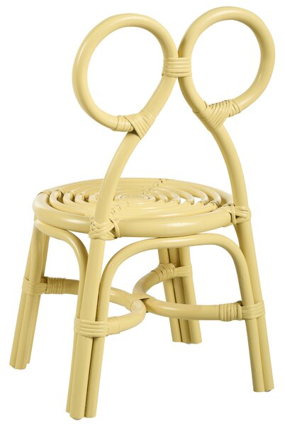 Gyerekszék MIRTIA Rattan Sárga