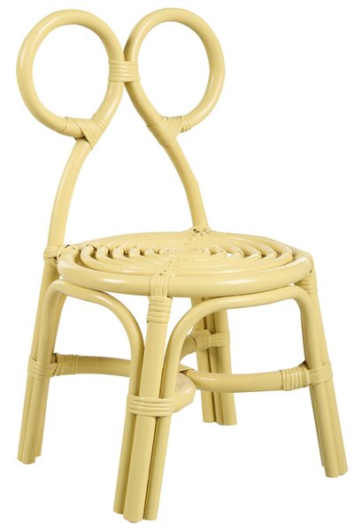 Gyerekszék MIRTIA Rattan Sárga