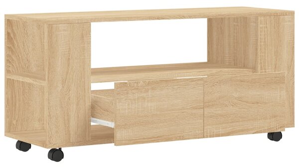 Sonoma tölgy színű szerelt fa TV-szekrény 102 x 34,5 x 43 cm