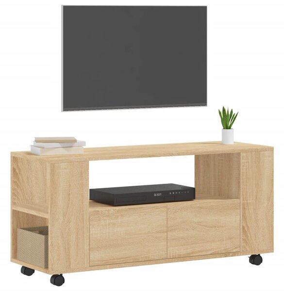 Sonoma tölgy színű szerelt fa TV-szekrény 102 x 34,5 x 43 cm