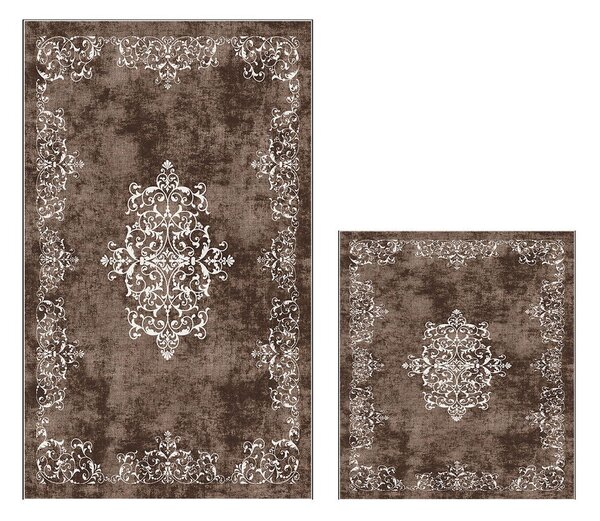 Barna fürdőszobai kilépő szett 2 db-os 60x100 cm – Foutastic